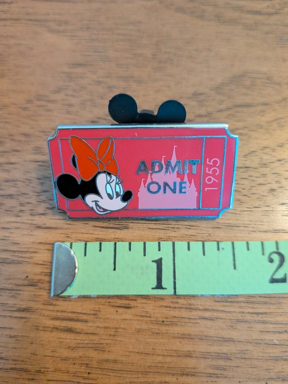 Disney DLR Minnie Mouse Admit One 1955 Ticket Pin Limited Release PWP